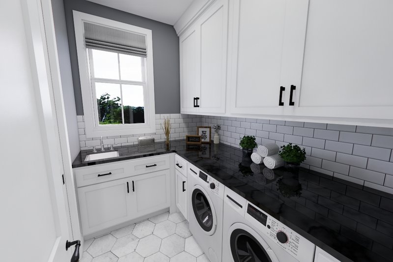 Architectural House Design - Interior - Laundry for Farmhouse House Plan #51-1560 - 6 bed, 4.5 bath