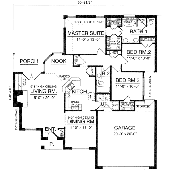 Traditional Floor Plan - Main Floor Plan #40-186