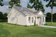 Cottage Style House Plan - 3 Beds 2 Baths 1260 Sq/Ft Plan #17-1052 Exterior 