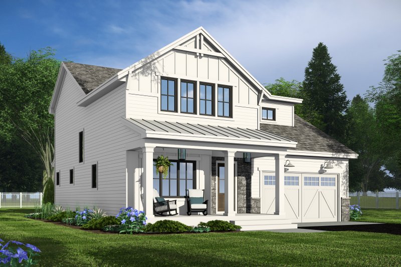 House Blueprint - Exterior - Front Elevation 6 for Farmhouse House Plan #51-1354 - 3 bed, 2.5 bath