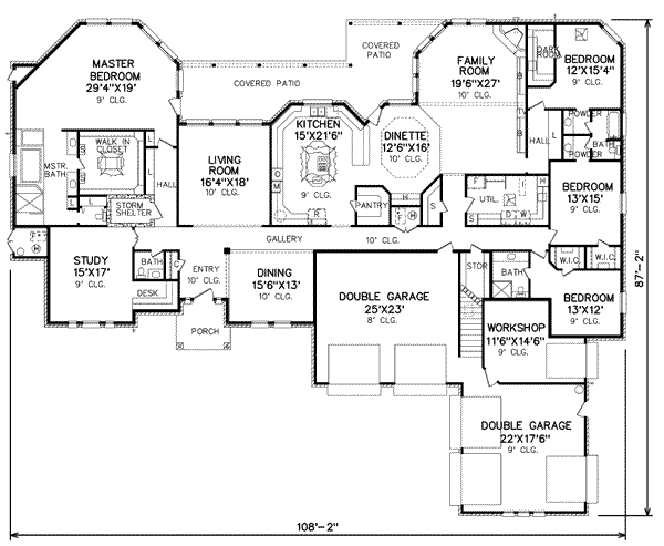 Traditional Floor Plan - Main Floor Plan #65-243