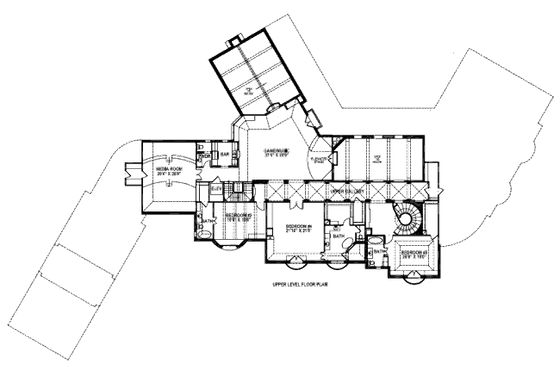 Floor Plan - Upper Floor for European House Plan #141-247 - 5 bed, 7.5 bath