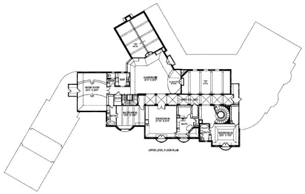 European Floor Plan - Upper Floor Plan #141-247