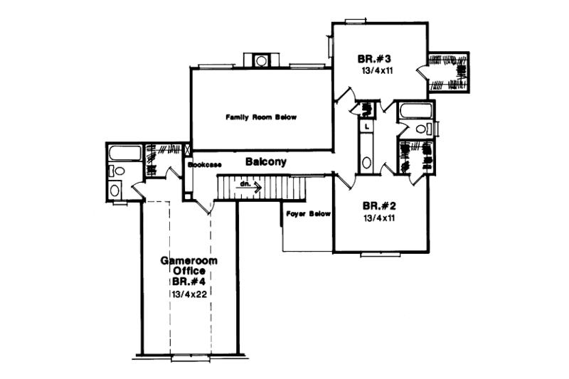 Country Style House Plan - 4 Beds 2.5 Baths 2659 Sq/Ft Plan #41-163 ...