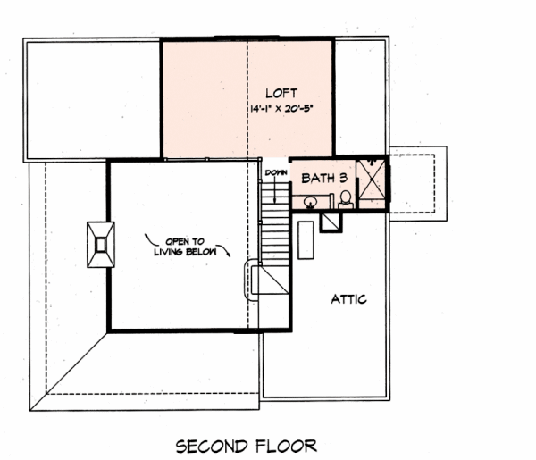 Country Floor Plan - Upper Floor Plan #140-154