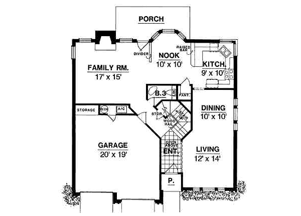 Traditional Floor Plan - Main Floor Plan #40-159