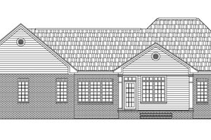 Exterior - Rear Elevation for Craftsman House Plan #21-447 - 3 bed, 2 bath