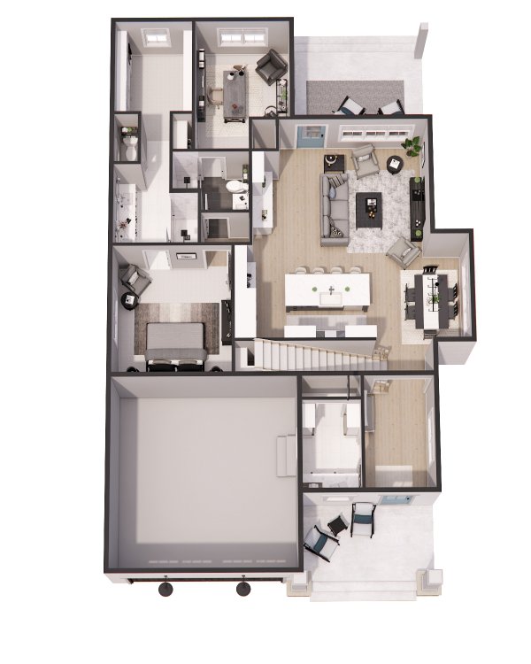 Bungalow Floor Plan - Main Floor Plan #51-1293