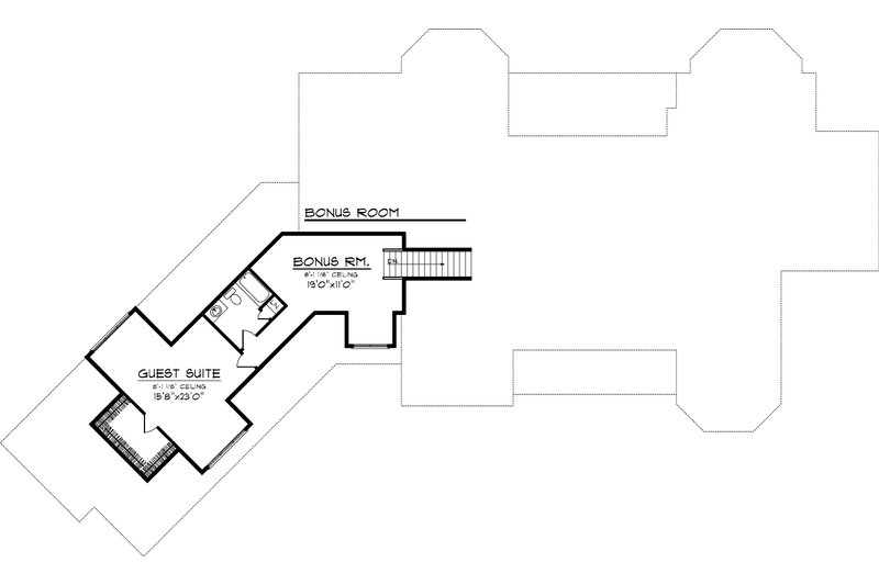 Home Plan - Floor Plan - Other Floor for Ranch House Plan #70-1063 - 2 bed, 2.5 bath