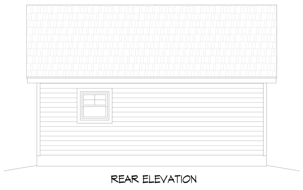 Exterior - Rear Elevation for Country House Plan #932-1423 - 1 bed, 1 bath