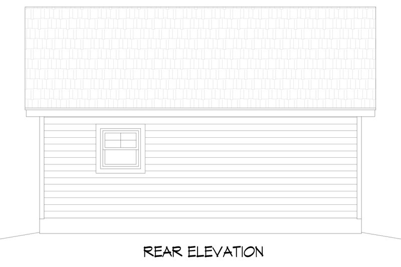 House Plan Design - Exterior - Rear Elevation for Country House Plan #932-1423 - 1 bed, 1 bath