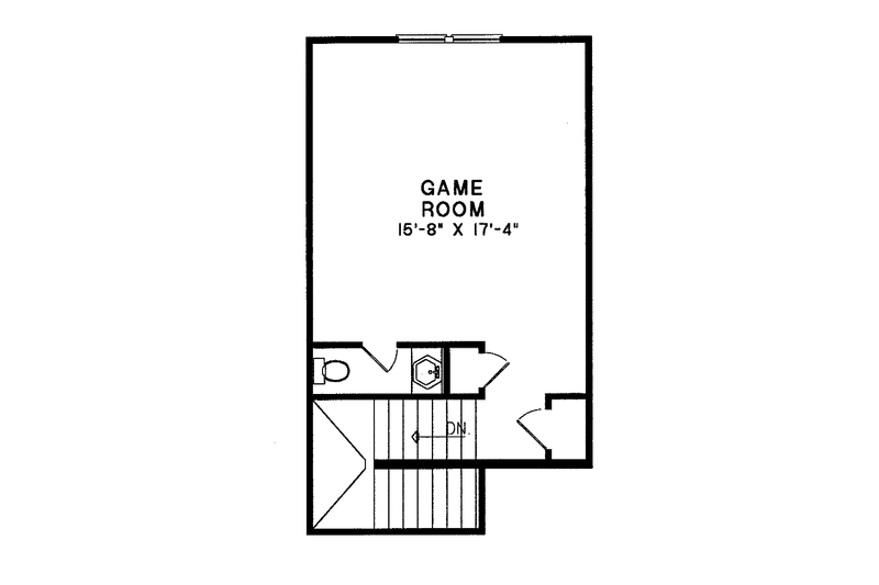 House Blueprint - Floor Plan - Upper Floor for European House Plan #17-218 - 3 bed, 4 bath