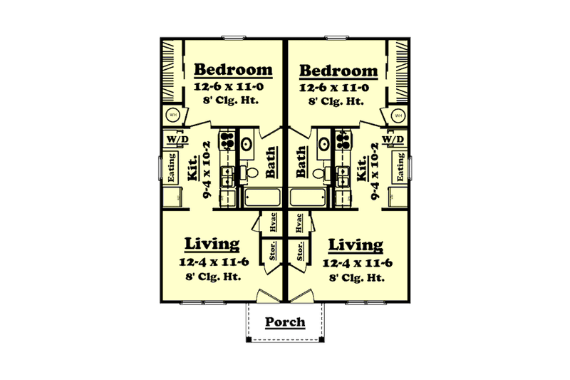 Home Plan - Floor Plan - Main Floor for Traditional House Plan #430-30 - 1 bed, 1 bath