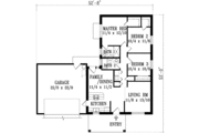 Adobe / Southwestern Style House Plan - 3 Beds 2 Baths 1121 Sq/Ft Plan #1-1066 