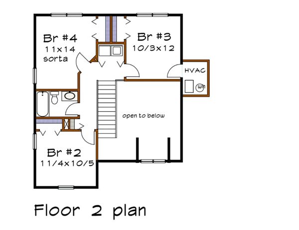 Dream House Plan - Country Floor Plan - Upper Floor Plan #79-180