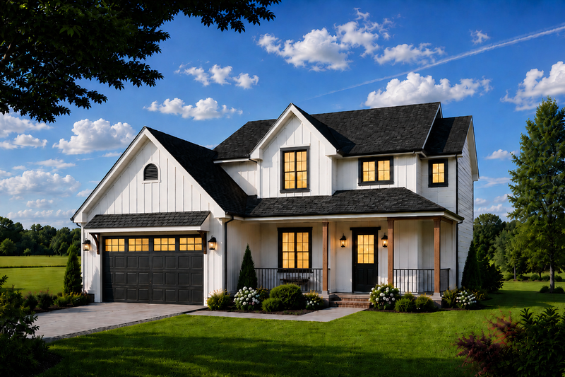 Dream House Plan - Exterior - Front Elevation 2 for Farmhouse House Plan #20-2652 - 4 bed, 2.5 bath