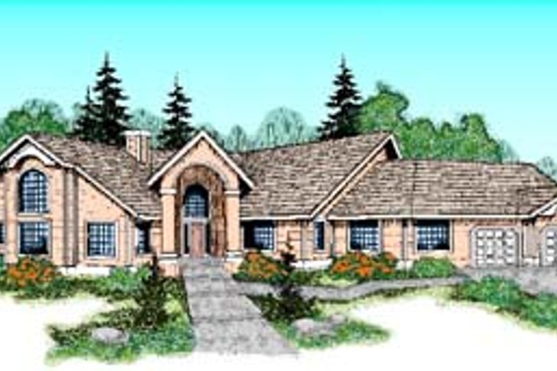 Home Plan - Mediterranean Exterior - Front Elevation Plan #60-507