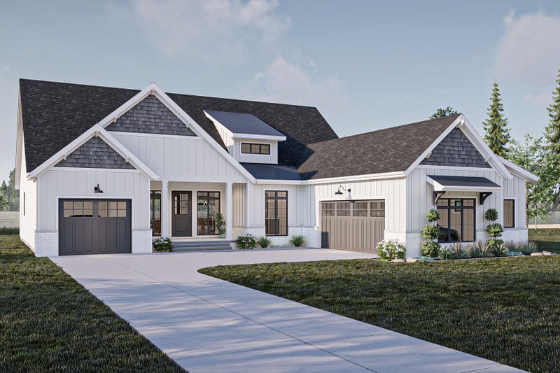 Dream House Plan - Modern Exterior - Front Elevation Plan #455-621