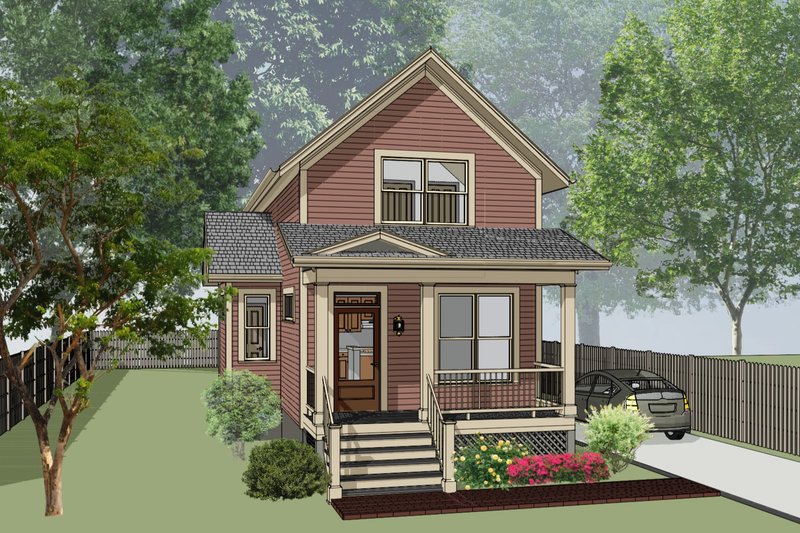 House Plan Design - Cottage Exterior - Front Elevation Plan #79-152