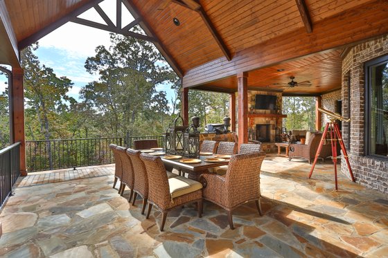 Exterior - Covered Porch for Ranch House Plan #54-458 - 2 bed, 2.5 bath