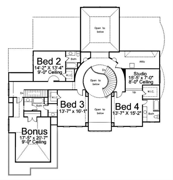 Home Plan - European Floor Plan - Upper Floor Plan #119-249