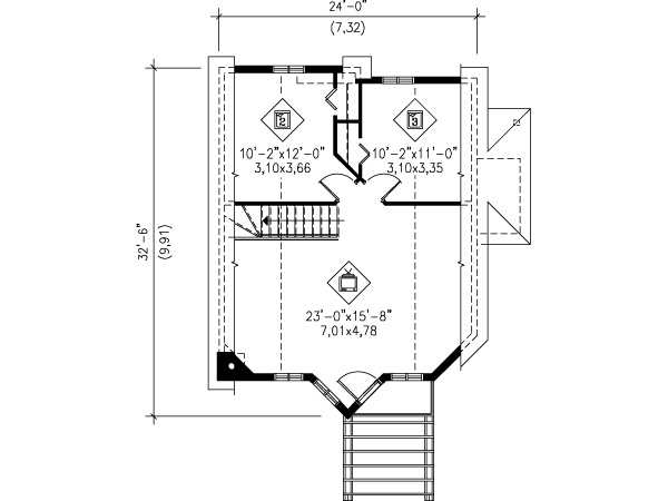 Cottage Floor Plan - Upper Floor Plan #25-4198