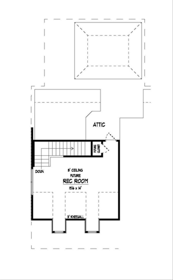 Traditional Floor Plan - Upper Floor Plan #424-276