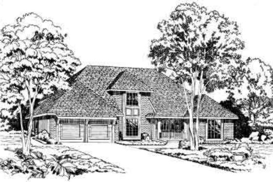 Exterior - Front Elevation for Modern House Plan #312-269 - 3 bed, 2.5 bath