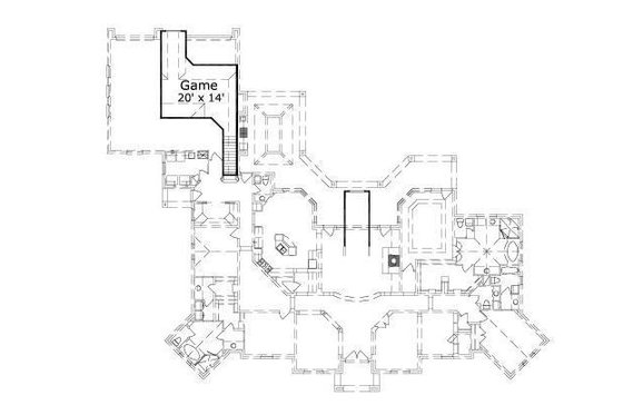 Floor Plan - Upper Floor for European House Plan #411-420 - 4 bed, 3.5 bath