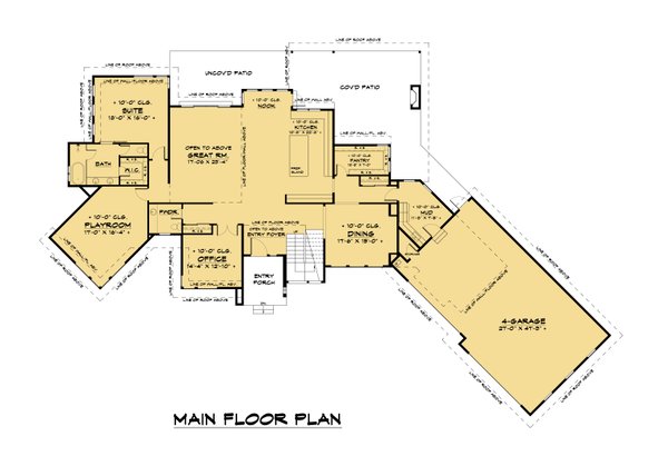 Architectural House Design - Contemporary Floor Plan - Main Floor Plan #1066-151