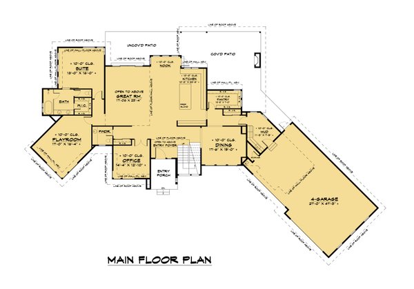 Home Plan - Contemporary Floor Plan - Main Floor Plan #1066-151