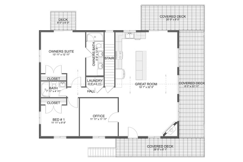 House Plan Design - Floor Plan - Main Floor for Traditional House Plan #1060-409 - 2 bed, 2 bath