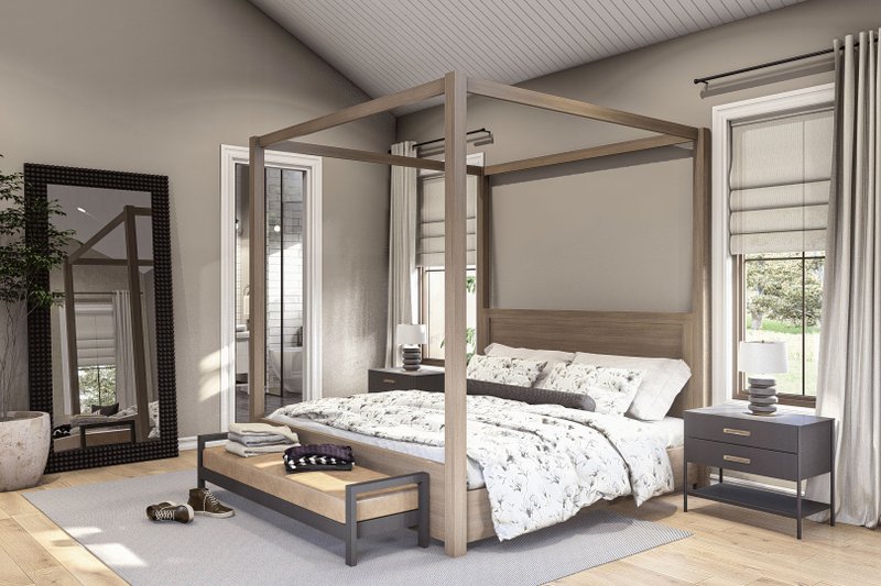 House Blueprint - Interior - Master Bedroom for Ranch House Plan #455-485 - 3 bed, 2.5 bath