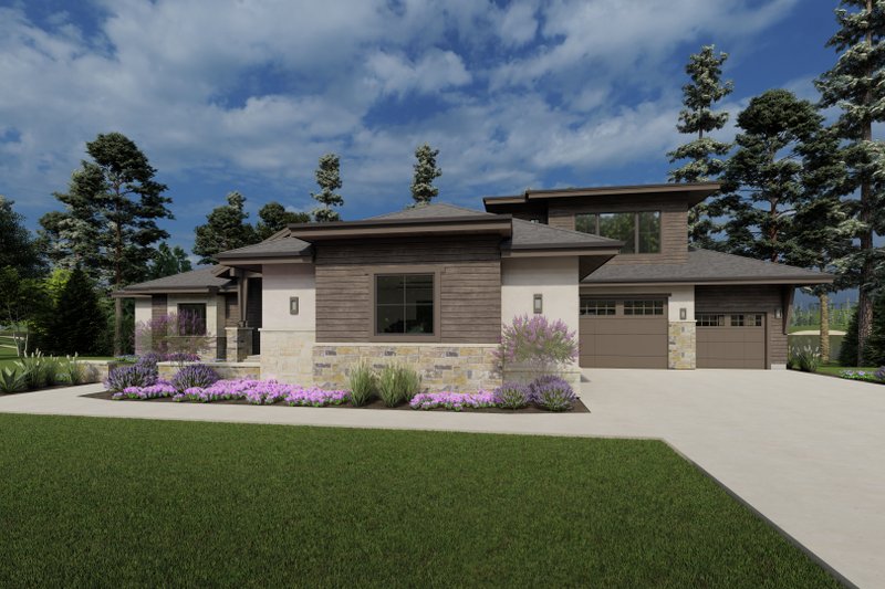 Home Plan - Exterior - Front Elevation 4 for Contemporary House Plan #1069-31 - 5 bed, 5.5 bath