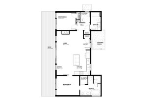 Floor Plan - Main Floor for Modern House Plan #895-135 - 2 bed, 2 bath