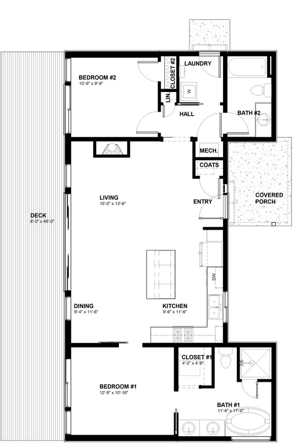 House Blueprint - Modern Floor Plan - Main Floor Plan #895-135