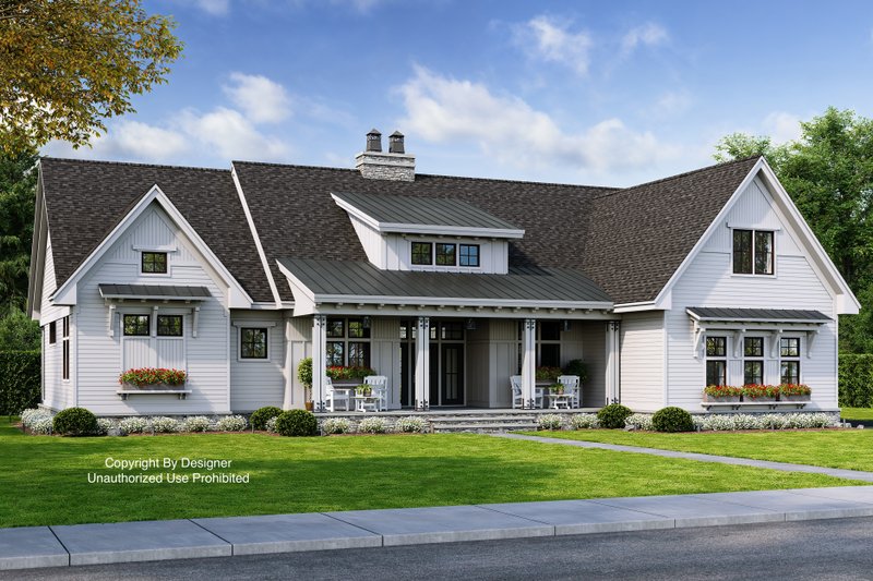 Dream House Plan - Exterior - Front Elevation 3 for Farmhouse House Plan #51-1170 - 3 bed, 2.5 bath