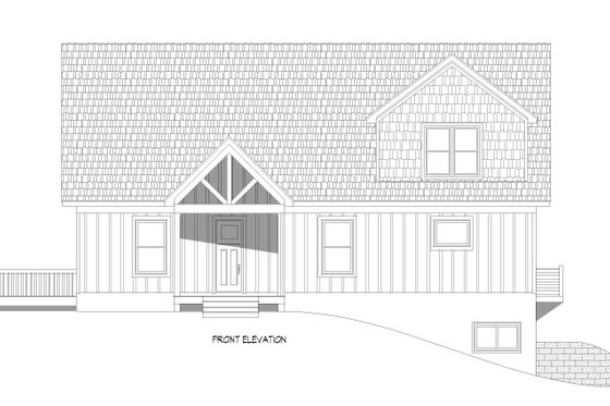 Exterior - Front Elevation 3 for Traditional House Plan #932-665 - 3 bed, 2.5 bath