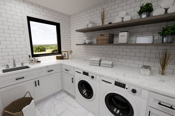 Interior - Laundry 1 for Modern House Plan #51-1281 - 5 bed, 3.5 bath