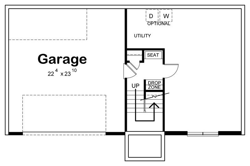 Home Plan - Floor Plan - Lower Floor for Traditional House Plan #20-2347 - 3 bed, 2 bath