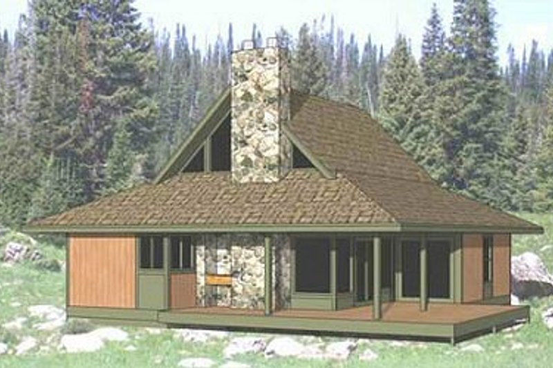 Country Style House Plan - 2 Beds 2 Baths 1018 Sq/Ft Plan #116-122
