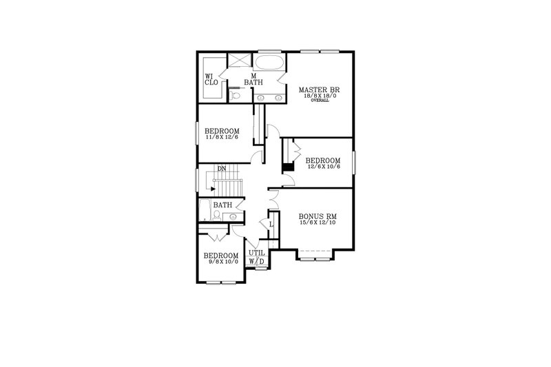 House Design - Floor Plan - Upper Floor for Craftsman House Plan #53-755 - 5 bed, 2.5 bath