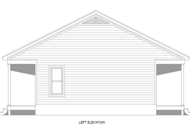 Architectural House Design - Exterior - Other Elevation for Southern House Plan #932-889 - 1 bed, 1 bath