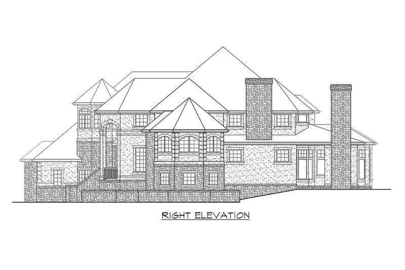 Dream House Plan - Exterior - Other Elevation 3 for European House Plan #132-214 - 4 bed, 3.5 bath