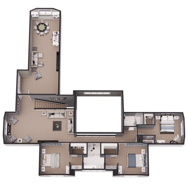 Farmhouse Floor Plan - Upper Floor Plan #51-1247