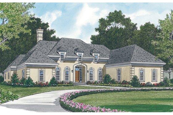 Exterior - Other Elevation for European House Plan #453-30 - 3 bed, 2.5 bath