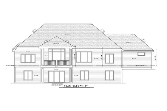 Exterior - Rear Elevation for Craftsman House Plan #20-2369 - 4 bed, 4 bath
