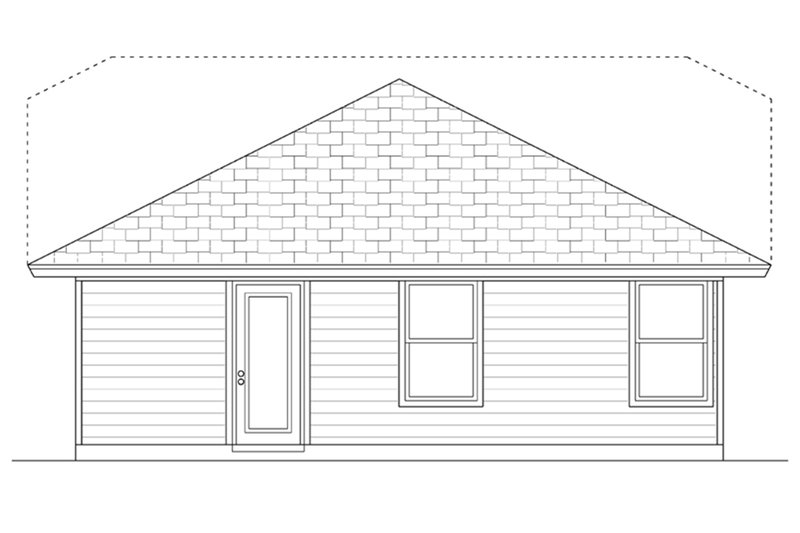House Plan Design - Exterior - Rear Elevation for Craftsman House Plan #84-445 - 2 bed, 1 bath