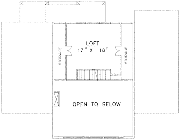 Modern Floor Plan - Upper Floor Plan #117-455