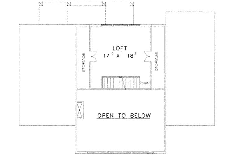Dream House Plan - Floor Plan - Upper Floor for Modern House Plan #117-455 - 2 bed, 2 bath